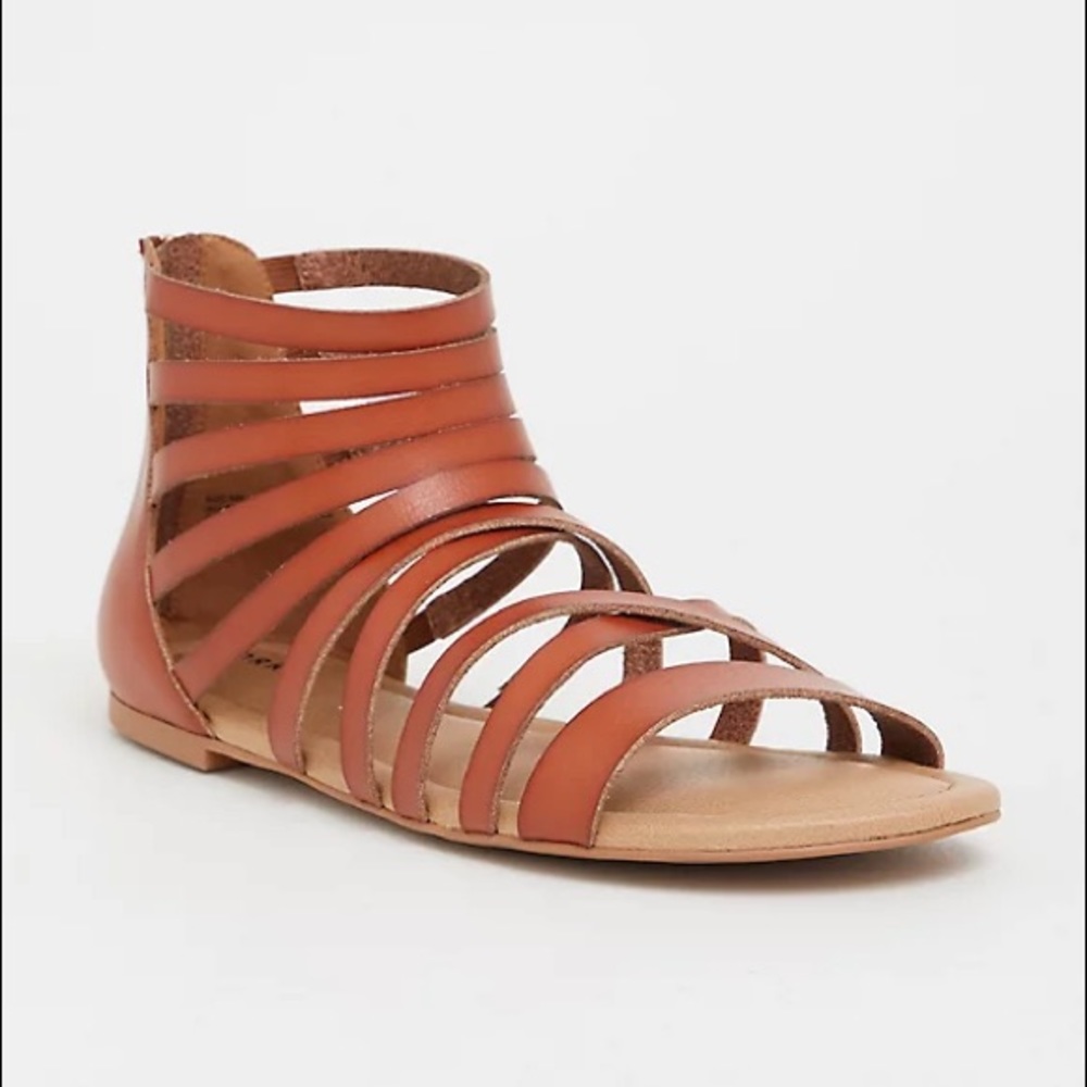 Torrid Brown Faux Leather Gladiator Sandals
